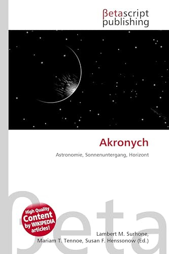 Akronych: Astronomie, Sonnenuntergang, Horizont
