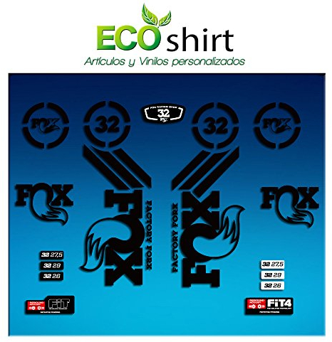 Ecoshirt 8B-2IJN-G51E Autocollants Fork Fox 32 Am62 Autocollants Fourche Gabel Fourche Noir