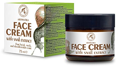Snail Face Cream 75ml - Natürliche Creme mit Schneckenextrakt & Aloe für Haut mit unebener Farbe, Sommersprossen, Falten - Gleicht Gesichtston - Anti Aging - Tief Nährend - Feuchtigkeit