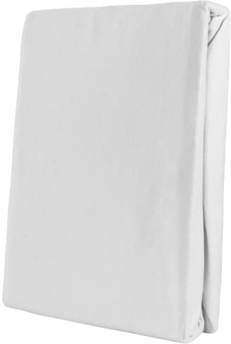 Leonado Vicent - Classic Spannbettlaken Bettlaken 100% Baumwolle Jersey Spannbetttuch in vielen Farben & Größen, Maße Spannbettlaken:200 x 200 cm - 200 x 220 cm, Farbe Spannbettlaken:Weiß