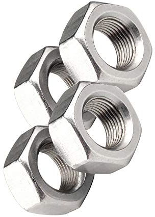 Yiliankeji Eisenwaren Sechskant Muttern - Edelstahl Sechskant Kopf Metrisch Gewinde Kontermuttern für Maschinenschrauben M20 x 1.5 mm
