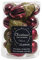 Christbaumschmuck Eicheln Glas 4cm x 12 Stück Weihnachtskugeln ochsenblut / hellgold