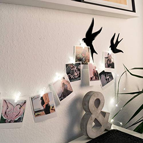 30 Fotoclips LED Lichterkette 3m Stimmungslicht Bilder Clip Collage Kinderzimmer Hochzeit Beleuchtung Foto Klammern Wand Dekoration (3 meter Fotoklammern)