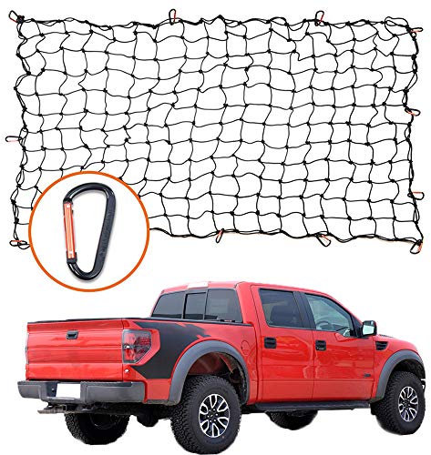 Frachtnetz für Kleintransporter Elastic Mesh Net Truck Bed Mesh Gepäckaufbewahrung Organizer Net Mesh mit Haken für Car Van Pickup SUV MPV