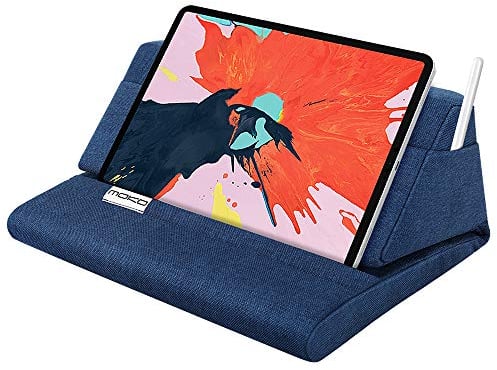 MoKo Tablet Kissen Ständer, Kissen Halter für Tablet bis zu 11 Lesekissen iPad 10.2 10th/2022, iPad Air 5/4/3 10.9, iPad Pro 11/10.5/9.7, Mini 6 5 4, Galaxy Tab S9/S9+/S6/ S7 11, Meerblau