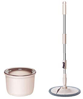 LHTCZZB Faltbares Handwaschen Rotierender Mopp Retractable Faule Reinigungswerkzeug Edelstahl + ABS Material Geeignet für Hanging Storage Familienschlafzimmer Küche Bad Mopp (Braun)