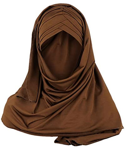Zhiyao Beanie Damen Muslim Hijab Kopftuch Schal Crash Cap für Frauen