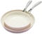 GreenLife Artizan Healthy Ceramic Non-Stick 20 cm and 26 cm Frying Pan Skillet Set, Stainless Steel Handle, PFAS-Free, Induction, Oven Safe, Pink
