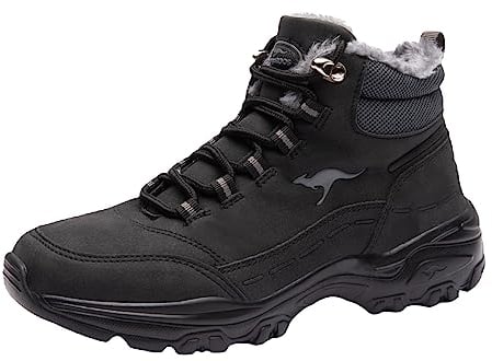 KangaROOS Unisex KW-Cozy Sneaker, Jet Black/Mono, 36 EU
