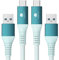 CONMDEX USB C Cable 10Gbps [3ft, 2-Pack] USB 3.1 Gen 2 Android Auto CarPlay Data Transfer Type C Cord, 3A Fast Charging for iPhone 16 15 Plus Pro Max Samsung Galaxy S23, Green