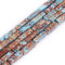 GEM-Inside 4 x 13 mm natürliche blaue verrückte Spitze Achat rechteckig quadratisch Rohr Würfel Quader Säule Halbedelsteine Chakren Stein Perlen grün für Schmuckherstellung DIY Handarbeit Bastelbedarf
