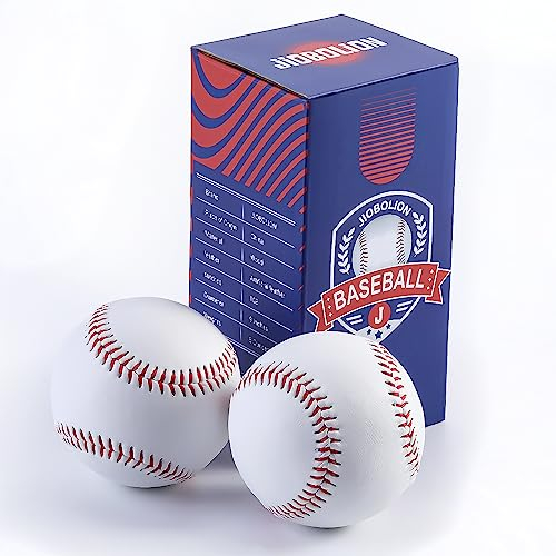Jiobolino Baseball für Erwachsene, Standardgröße, unmarkiert, mit Leder überzogen, für weiße Signatur-Basebälle