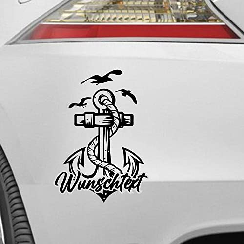 myrockshirt Aufkleber Anker Seil Heimatort Wunschtext Wurzeln Kette Marine See Wasser Meer Urlaub Boot Sticker Maritim Styling