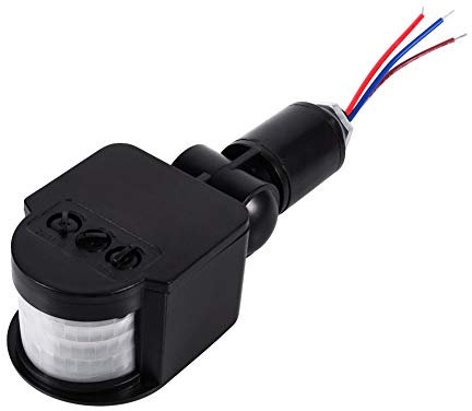 Interrupteur de Détecteur de Mouvement, Capteur de Sécurité de Mouvement de Remplacement à 180 Degrés, 90 ~ 250 V Infrarouge PIR Détecteur de Mouvement Détecteur Interrupteur Mural Infrarouge pour Ext