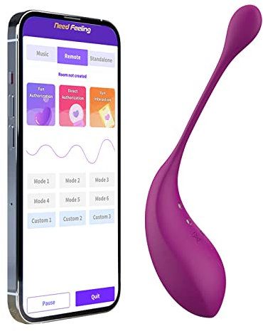YcsLust Kugel-Vibrator,Wearable Panty G-Punkt-Vibrator-Dildo mit APP-Steuerung,G-Punkt-Klitoris-Stimulator Paar-Vibrator mit 10 Vibrationen,Tragbarer G-Punkt-Vibrator,geeignet für paar frauen(Violett)