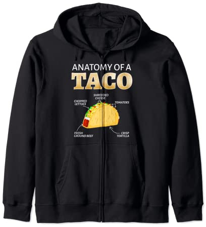 Taco Anatomy - Camiseta para amantes de los tacos Sudadera con Capucha