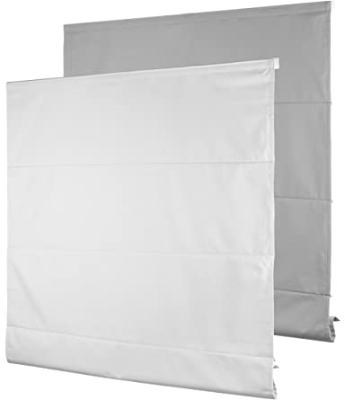 Ventanara Raffrollo ohne Bohren Klemmfix Raffgardine inklusive Montagematerial (60 x 130 cm,Weiß Raumverdunkelnd)
