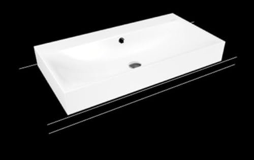 Kaldewei Silenio Aufsatzwaschtisch 3049 1200x460x120 mm, 906406003001, Ausführung: ohne Hahnlochbohrung mit Überlauf
