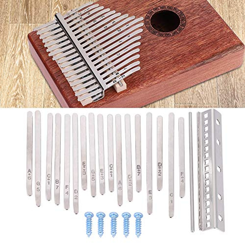 HERCHR 17-Tasten-Kalimba-Bausatz, 17-Noten-Kalimba-Teile, Edelstahl-Daumenklaviertasten, Ersatz-Reparaturset