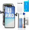 MP+ for iPhone 11 Pro Screen Replacement with Tool Kit,5.8-inch LCD Display Touch Digitizer True Tone Programmable Full Assembly Waterproof Tape and Screen Protector(A2215,A2160,A2217