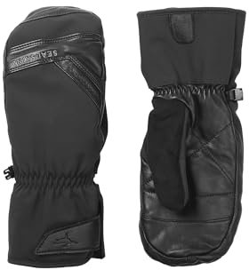 SEALSKINZ Swaffham Herren-Fingerhandschuhe, wasserdicht, extrem kaltes Wetter, isoliert, mit Fusionskontrolle, Schwarz, L