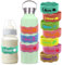 Custom Baby Bottle Labels for Daycare Silicone Water Bottle Name Bands Personalised Reusable Baby Bottle Straps for Kids Cups School(Turquoise)