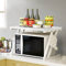 Soporte para Microondas Horno Estantería de Almacenamiento para Microondas Multifuncional Armario de Cocina Encimera de Cocina-para Almacenamiento 57 * 38 * 38cm Z-Blanco