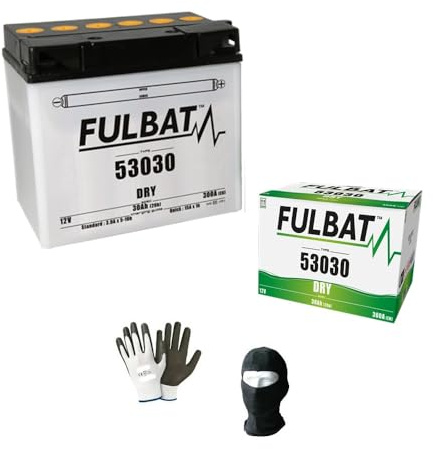 Compatible avec BMW R 100 RT Monolever 1000 année 1987 al 1995 Batterie 53030 FULBAT FOURNIE COMPLÈTE pour Moto Scooter Batteries 12VOLT 30AH AMPÈRE 186X130X171MM