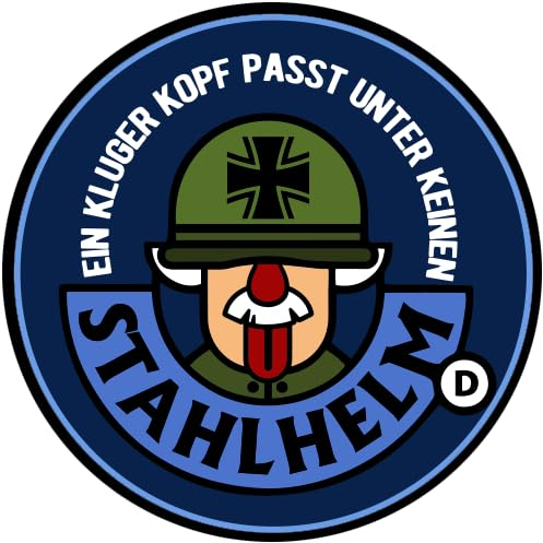 Einstein EIN Kluger Kopf passt unter keinen Stahlhelm Aufkleber 4,5 cm