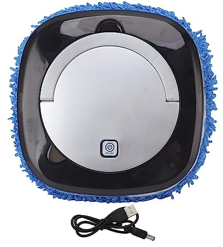 Haofy Robot Lavapavimenti, Robot Aspirapolvere e Lavapavimenti con Serbatoio 'Acqua per Pavimenti di Uffici Domestici, 9,1x9,1x2,4 (Silver)