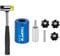 Ragyzity 7 PCS Bike Bicycle Fork Star Nut Setting Installer Install Tool with 3 Free Star Nuts, Bike Fork Installer Setting Tool and Rubber Hammers with Star Nuts, MTB Star Nut Tool