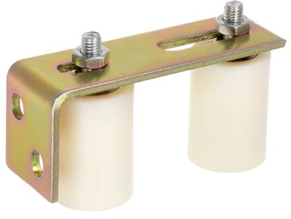 QUARKZMAN Guide de Rouleau de Portail Coulissant de 2,8 avec Support en Forme de L pour Roues de Porte Coulissante Sur Rails en Acier en Angle et Rails Ronds - 1 Ensemble