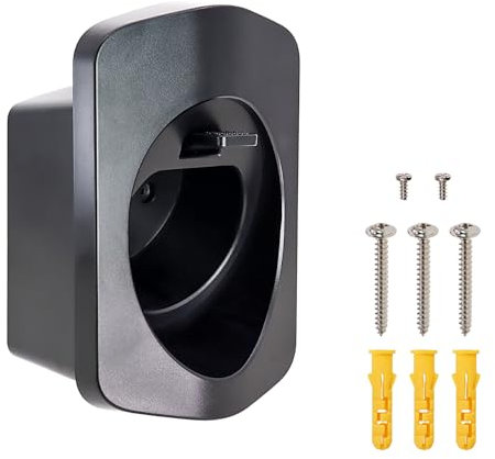 Casoter Type 2 Wall Mount EV Car Charging Cable Holder Organizer Electric Vehicle Charger Plug Holder with Screws Compatible with most EU standards