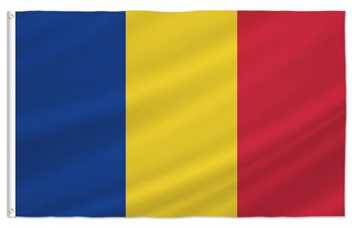 PTEROSAUR Bandera de Rumania, 90 x 152 cm, con ojales de latón, para decoración interior y exterior