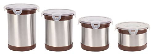 aqxreight Stainless Steel Coffee Milk Powder Storage Container Jar Set for Tea Nut