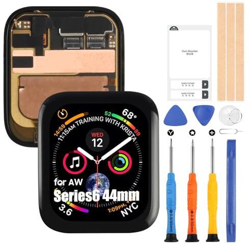 ARSSLY LCD Schermo per Apple Watch Series 6 LCD Display per Watch Series 6 44MM A2294 A2376 Sostituzione dello Schermo Touch Screen Digitizer Full Assembly con Strumenti (G-P-S+Cellular/G-P-S)