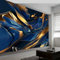 Wall Mural Deep Blue Photo Wallpaper Mural 300 x 210 cm (WxH), Abstract Art Marble Stripes Photo Mural Decor for Living Room, Bedroom, Office and Kids Room, Easy to Install