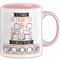 Psychologin Tasse Geschenk Becher Stark Attraktiv Furchtlos Psychologin Lustige Geschenkidee (Rosa)