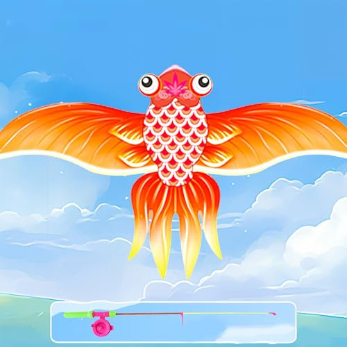 CXAFQ Mini Dynamischer Lenkdrachen Für Kinder Und Anfänger, Goldfisch Kite Für Beach Trip Outdoor Games, Easy To Fly, Giant Kite Für Kinder Und Erwachsene Ab 3 Jahren