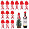 24stk Mini Weihnachtsmützen, Gestrickt Mini Nikolausmütze und Schal, Flaschenmütze Weihnachten, Klein Mützen, Wichtelmützen zum Basteln, Weihnachtsmützen für Flaschen Sorgenwürmchen Besteckhalter Deco
