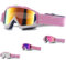 Maschera Sci Donna Rosa, Occhiali Neve, Occhiali Sci Occhiali di Protezione Uv Antiappannamento Imbottiti in Schiuma per Sport All'Aria Aperta (D)