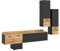 Inn.Furn Wohnwand grau und Eiche Evoke Wohnkombination Schrankwand 3-teilig mit Soft-Close-Funktion 247 cm Elian