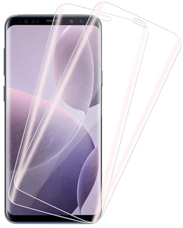 VSEER 2 Stück Schutzfolie für Panzerglas für Samsung Galaxy S9 Plus, 3D Gebogen Ultra Transparent Ohne Luftblasen Samsung S9 Plus Displayschutzfolie, Frei von Staub Anti-Kratzer Schutzglas für S9 Plus