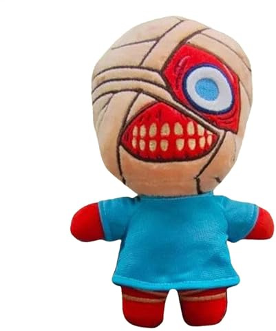RDCIRP Mundspülendes Plüschtier, weiches Monster Horror Spiel | gefüllte Figurenpuppe, rote Bandage-Mann-Puppe, stilles Unglück, peripheres Plüschkissen, Cartoon-Plüschspielzeug