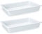AC - Pack de 2 Bandejas Frigorificas - Capaciadad de 5,6 L - Fabricado en Plástico - Apto para Microondas y Congelador - 9 x 36 x 27 cm - Color Blanco