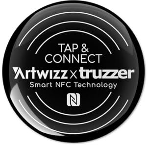 Artwizz NFC Smart Button Digitale Visitenkarte zum Aufkleben für Smartphone & Case, Sticker Ø 3cm (Schwarz)