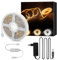 JBdusn COB CCT LED Tira de luces blanco sintonizable, 5m regulable 2700K-6500K 24V Kit de luces de cinta LED con Tuya controller, 576LEDs/m Cinta de luz para el hogar Iluminación de bricolaje