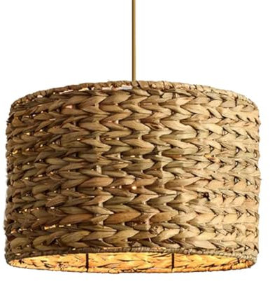 CWVYKNP Abat-Jour en Paille Suspension en Rotin De Style Rural Moderne, Lampe Lustre De Bar De Restaurant Rétro Créative Petite Lampe De Table À Manger, Éclairage Plafond Porche