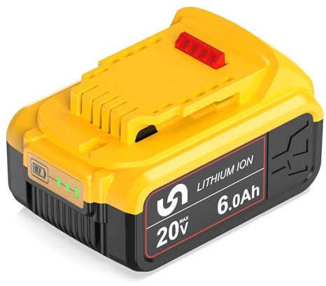 6A Replacement for Dewalt 18V 20V Max Battery DCB184 DCB203 DCB206 DCB205 DCB204 DCB200 DCB201 DCB207 DCB209 Compatible with Dewalt DCD/DCF/DCG/DCS XR Cordless Power Tools