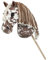 LeMieux Hobby Horse Montana - Braun-Weiß-Appaloosa - Realistischer Kopf - Perfekt für Kinder